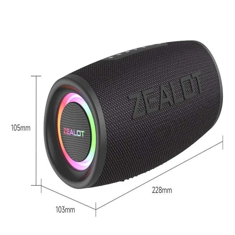 ZEALOT Fanatic S56 40W Haut-parleur Bluetooth IP67 Haut-parleur sans fil