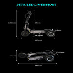 Load image into Gallery viewer, Trottinette électrique OOTD T30 3200 W à trois roues, avec double chargeur, noire
