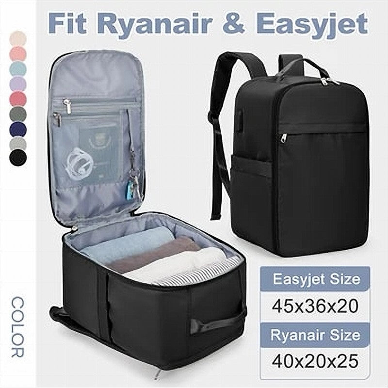 Bagage cabine avion, valise cabine avion LEWY multifonctionnel pour Easyjet 45x36x20 et Ryanair 40x20x25, bagage à main, sac à dos pour homme et femme