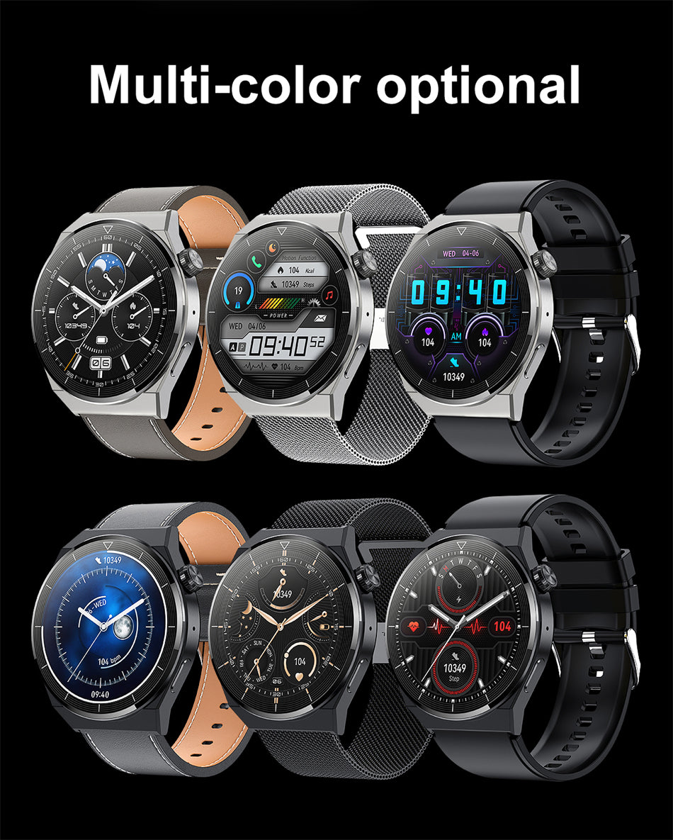 Montre connectée DYNOS GT3 PRO appel bluetooth avec moniteur de température et pression artérielle