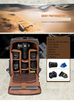 Cargar imagen en el visor de la galería, Sac à dos SENZU pour appareil photo, étanche, avec port USB, pour ordinateur portable 15.6 pouces également
