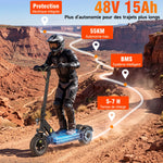 Cargar imagen en el visor de la galería, Todimart D8 Electric Scooter 10 Inch Adult E Scooter Foldable with 48V 20Ah Battery 65-70KM Long Range  Big HD Display APP Control Double Braking System &amp; Shock Absorption Off Road Electric Scooters for Teens
