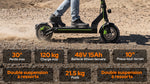 Cargar imagen en el visor de la galería, Todimart D8 Electric Scooter 10 Inch Adult E Scooter Foldable with 48V 20Ah Battery 65-70KM Long Range  Big HD Display APP Control Double Braking System &amp; Shock Absorption Off Road Electric Scooters for Teens
