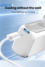 Charger l'image dans la galerie, Ventilateur portable de poche ZIN88, 5 vitesses réglables, rechargeable par USB type C, affichage numérique, ventilateur de bureau, ventilateur d'extérieur
