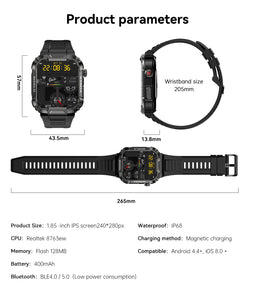 Montre intelligente connectée militaire ZANLER S1 robuste (offre spéciale "plus tu prends, moins tu payes")