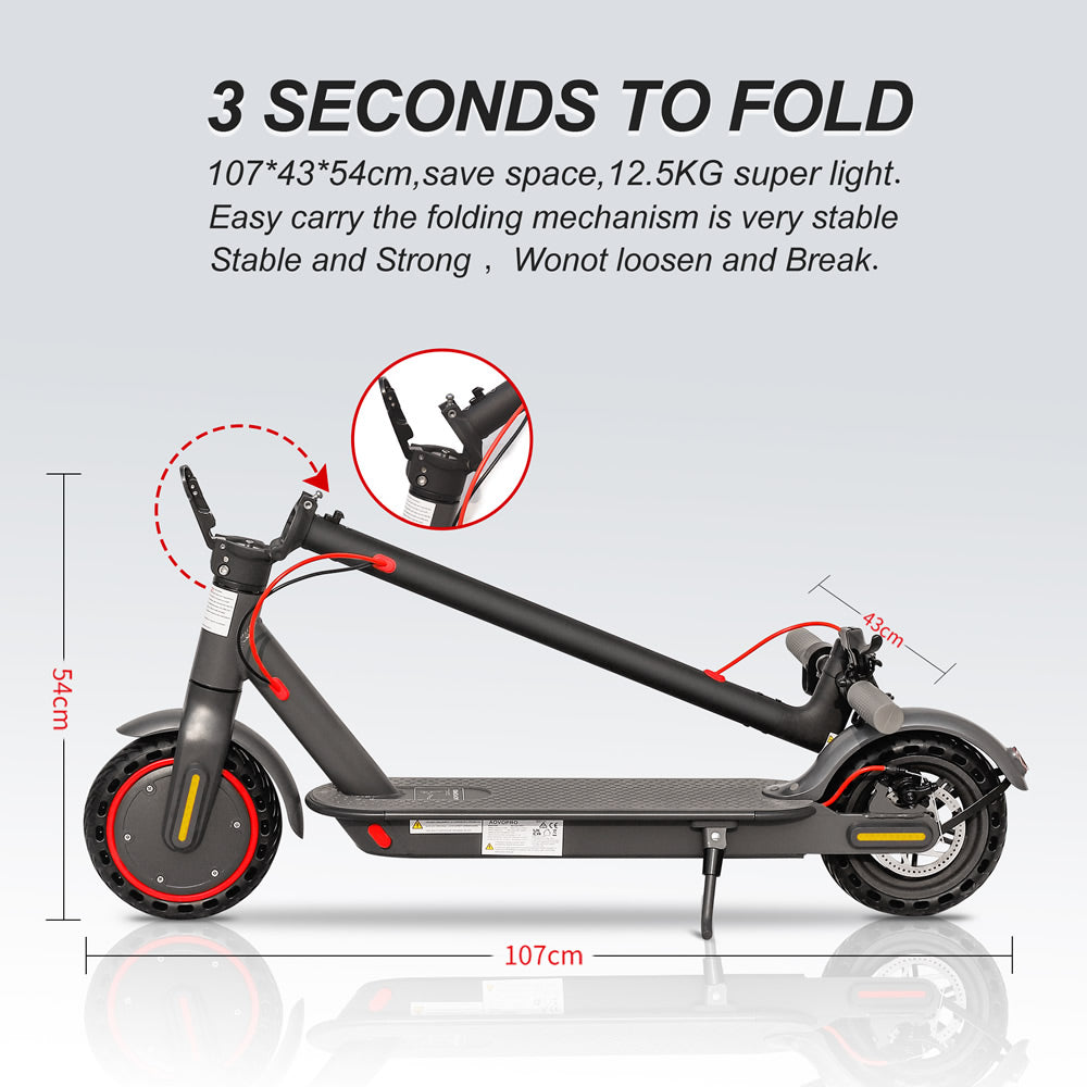 AOVO PRO Trottinette électrique ES80 M365PRO Scooter - 350W - 10.5Ah - Noir