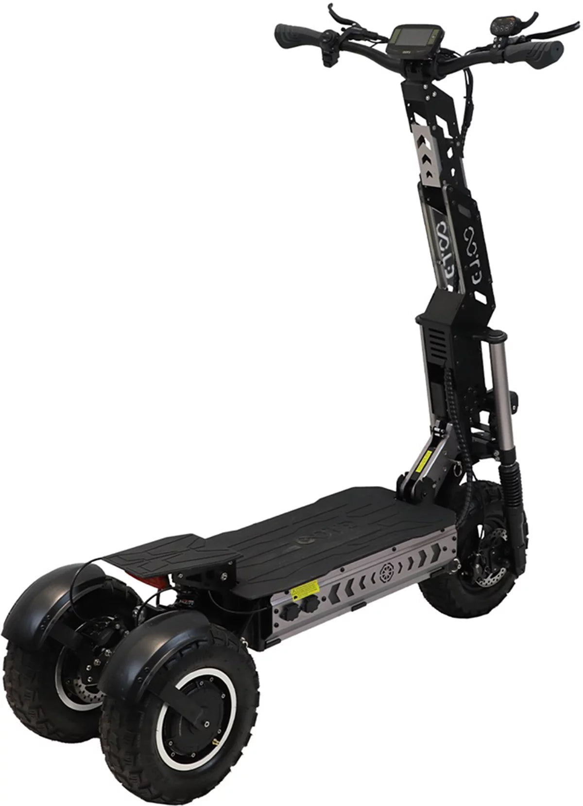 Trottinette électrique OOTD T30 3200 W à trois roues, avec double chargeur, noire