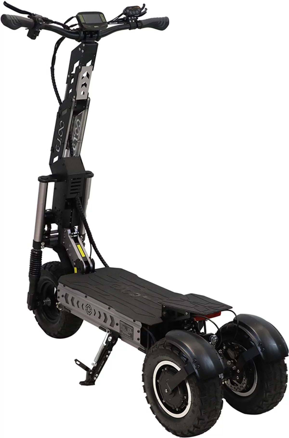 Trottinette électrique OOTD T30 3200 W à trois roues, avec double chargeur, noire