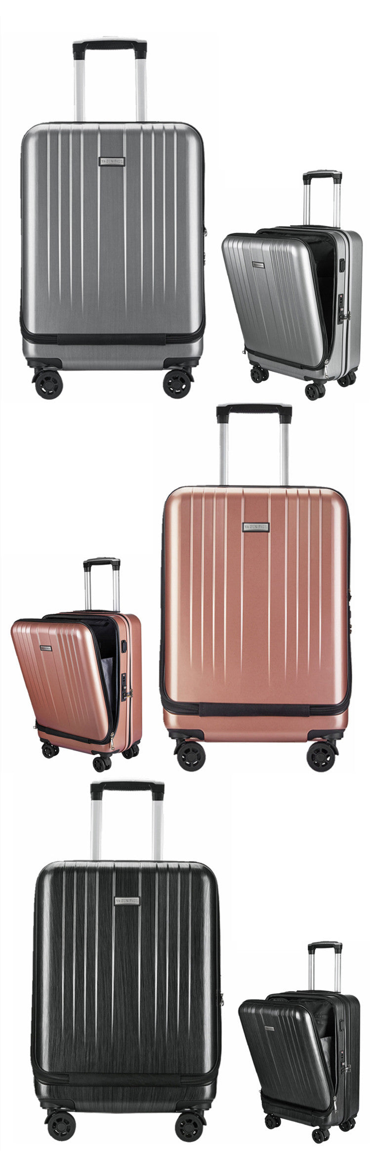 Bagage cabine, valise cabine DEON à roulette pour homme et femme avec espace pour ordinateur portable et chargement USB