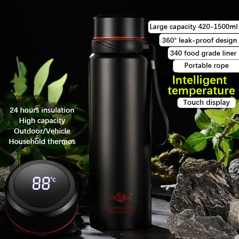 Very large capacity Thermos bottle in oxidizable steel